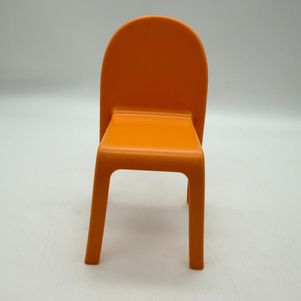 Barbie Dream house‎ replacement Orange Plastic Dining Chair Dollhouse Furniture